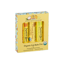 Load image into Gallery viewer, Naked Bee Organic Lio Balm Trio