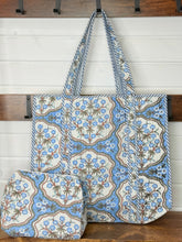 Load image into Gallery viewer, Quilted Cotton Cosmetic Bag
