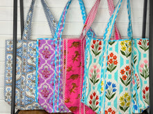 Load image into Gallery viewer, Quilted Cotton Reversible Large Tote Bags
