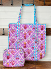 Load image into Gallery viewer, Quilted Cotton Reversible Large Tote Bags
