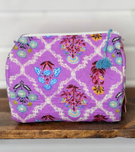 Load image into Gallery viewer, Quilted Cotton Cosmetic Bag
