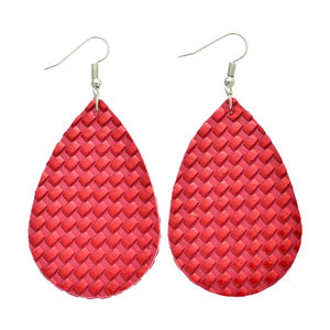 Faux Leather Textured Earrings