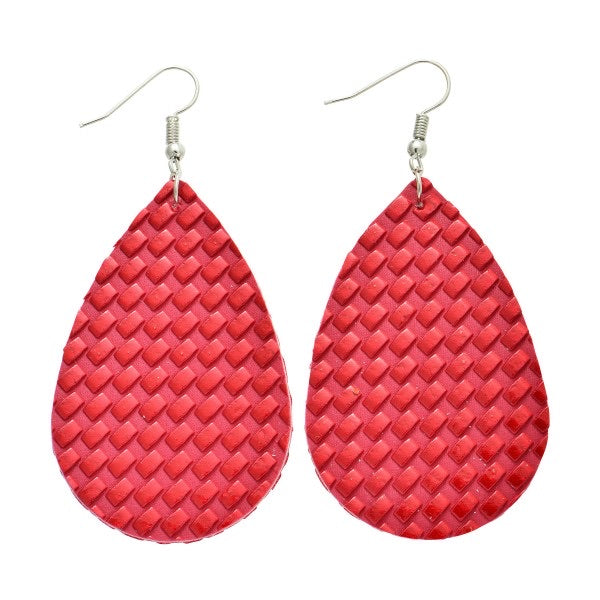 Faux Leather Textured Earrings