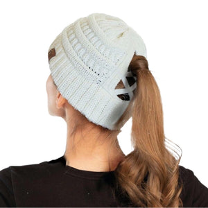 CC Beanie Crisscross Ponytail