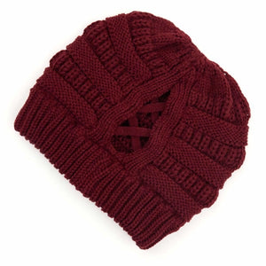 CC Beanie Crisscross Ponytail